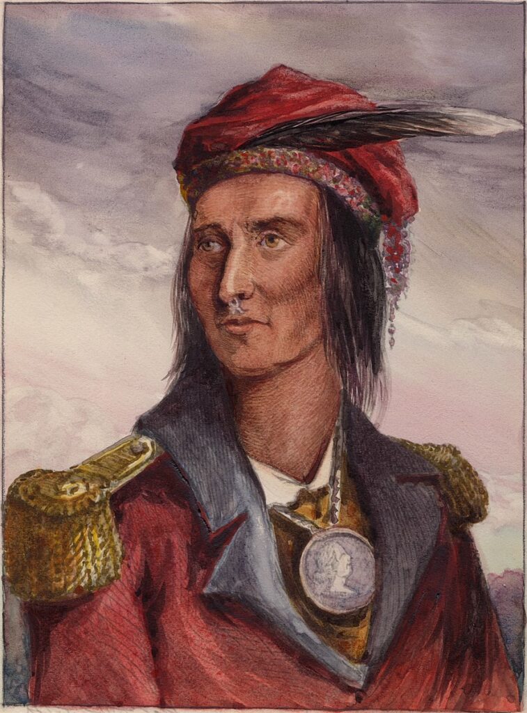 tecumseh portrait of great world leader tecumseh