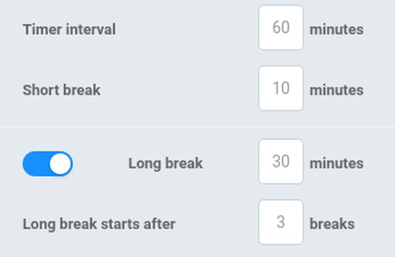 Time Management Strategies: Flowtime Clockify app screen showing times for work and break