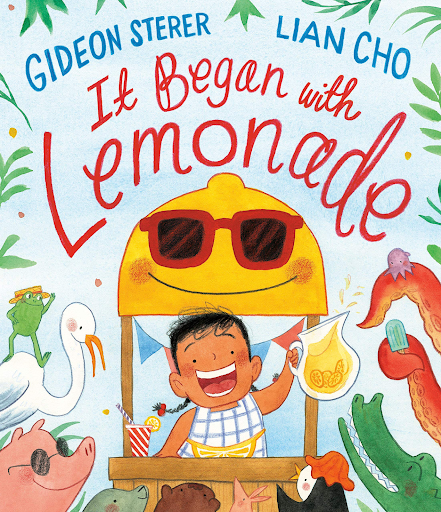 It-Began-with-Lemonade Book cover of It Began with Lemonade with a child selling lemonade in a homemade stand (summer read alouds)