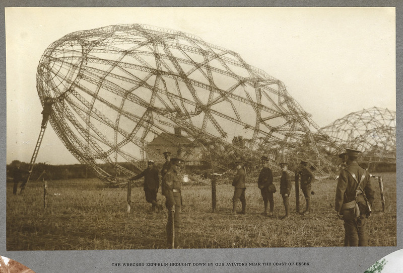 Picture Prompt: Wrecked Zeppelin Wrecked Zeppelin photograph from The British Library